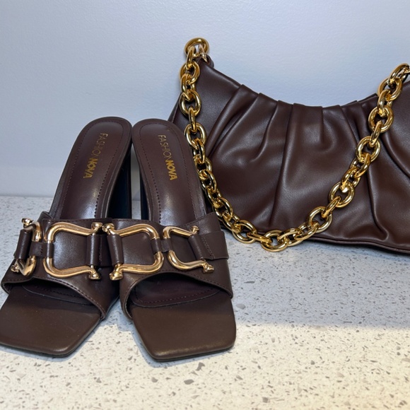 New Brown Heels & Purse - Picture 4 of 4